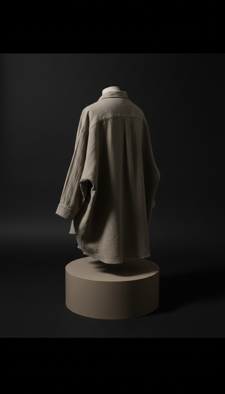 Alternate angle view of Oversized Shirt in Japanese Cotton