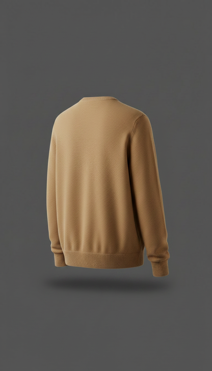Alternate angle view of Merino wool crewneck sweater